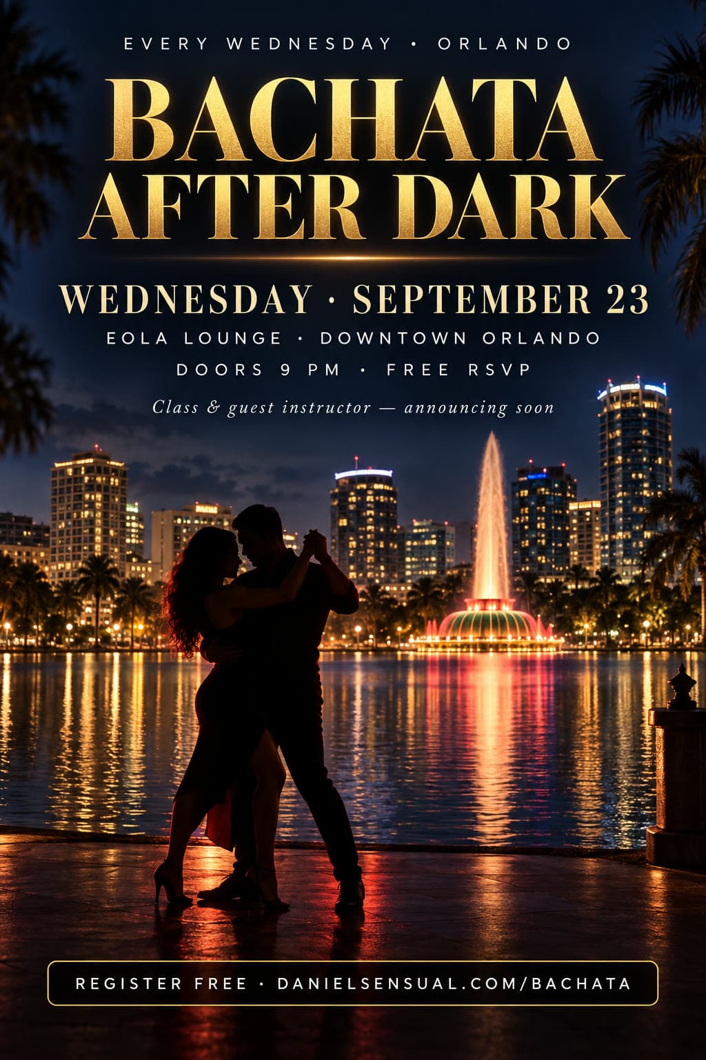 Bachata After Dark — This Week's Lineup — Announcing Soon, Wednesday, September 23 at Eola Lounge