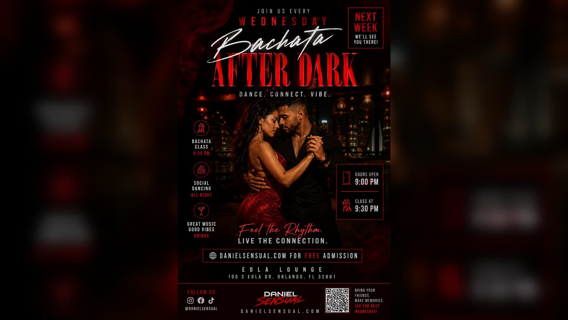 Bachata After Dark at Eola Lounge — Free Bachata Class by Daniel Sensual, Wednesday, September 2